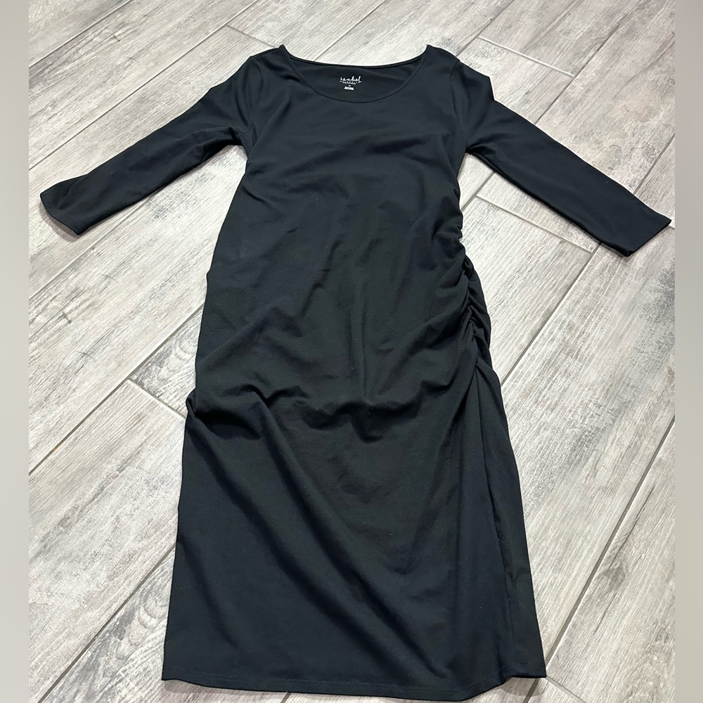 Isabel by Ingrid & Isabel maternity dress, black, size medium, 3/4 sleeve
